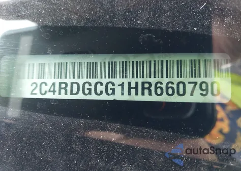 2017 Dodge Grand Caravan Sxt из США, поврежденный, VIN 2C4RDGCG1HR660790